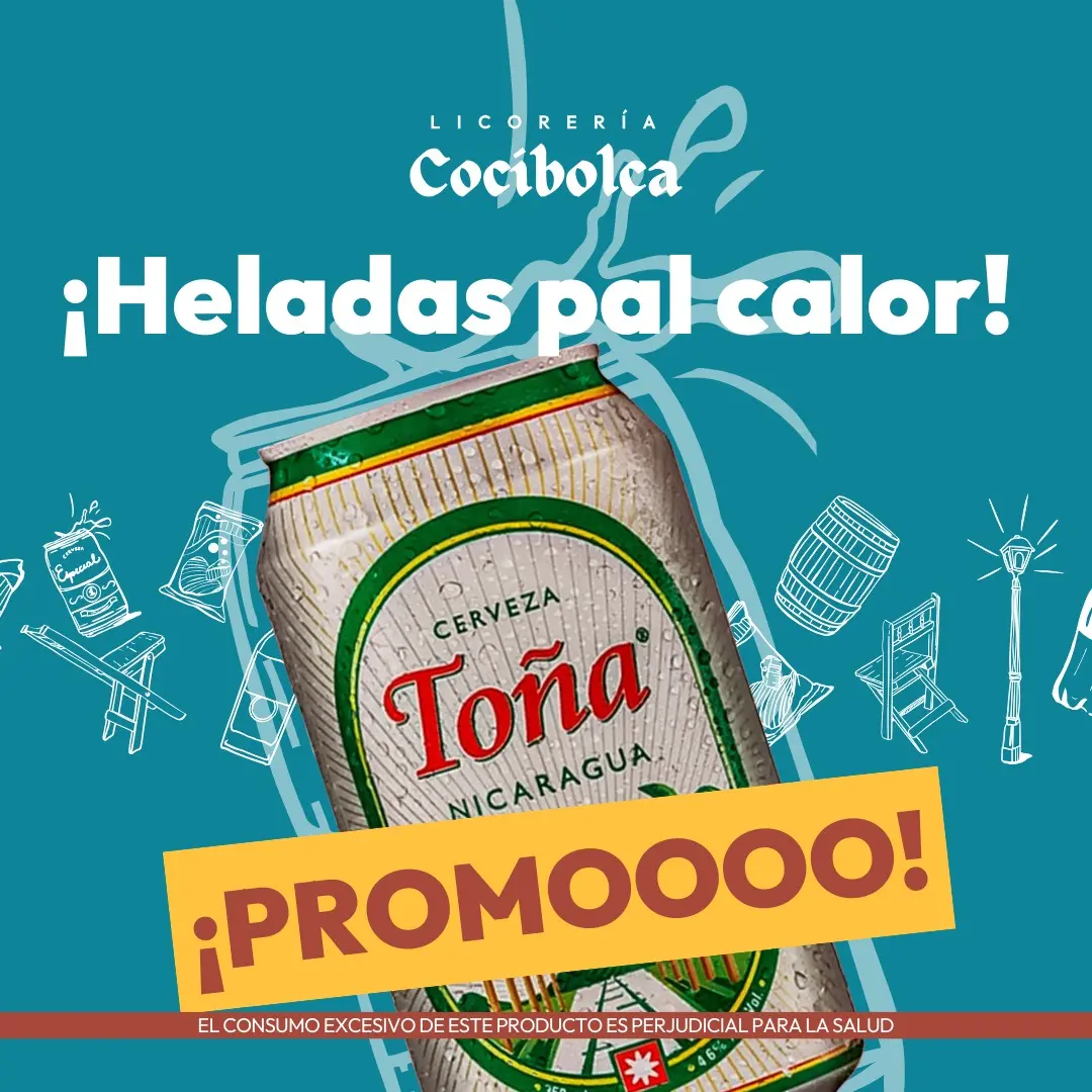 Lata de cerveza Toña con un eslogan